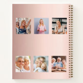 ゲストブック誕生日フォトコラージュバラ金ゴールド ノートブック (裏面)