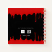 ゲストブック誕生日ブラックレッド血ドリップハロウィーン ノートブック (裏面)