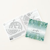 ゲストブック誕生日ユーカリのグリーンウッドランド ノートブック (内部)