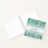 ゲストブック誕生日ユーカリのグリーンウッドランド ノートブック (内部)