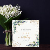 ゲストブック誕生日ユーカリ緑 ノートブック