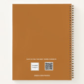 ゲストブック誕生日銅茶色の写真コラージュ ノートブック (裏面)