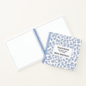 ゲストブック誕生日80番号パターン青/白 ノートブック (内部)