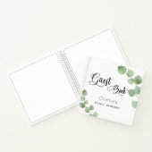 ゲストブック誕生日eucalyptus greeneryスクリプト ノートブック (内部)