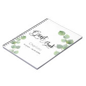 ゲストブック誕生日eucalyptus greeneryスクリプト ノートブック (左側)