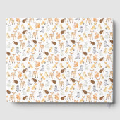 ゲストブック赤ちゃんシャワーウッドランド動物かわいい ゲストブック (裏面)