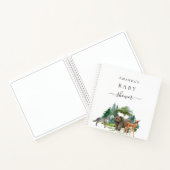 ゲストブック赤ちゃんシャワーウッドランド動物クマ ノートブック (内部)