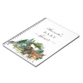 ゲストブック赤ちゃんシャワーウッドランド動物クマ ノートブック (左側)