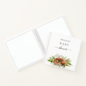 ゲストブック赤ちゃんシャワー森林動物の鹿かわいい ノートブック (内部)