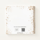 ゲストブック赤ちゃんシャワー白金ゴールドバルーン名 ノートブック (裏面)