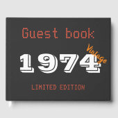 ゲストブック1974年誕生日ギフト ゲストブック (正面)