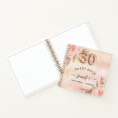 ゲストブック30th誕生日パンパスグラスバラ金ゴールド ノートブック (内部)