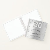 ゲストブック30th birthday silverグリッター名glam ノートブック (内部)