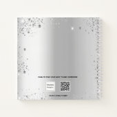 ゲストブック40th birthday silverグリッター名glam ノートブック (裏面)