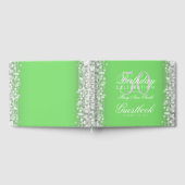 ゲストブック50thバースデーパーティースセージ&シルバー ゲストブック (全面)