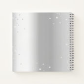 ゲストブック60th結婚周年記念シルバー花模様 ノートブック (裏面)