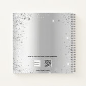 ゲストブック75th birthday silverグリッター名 ノートブック (裏面)