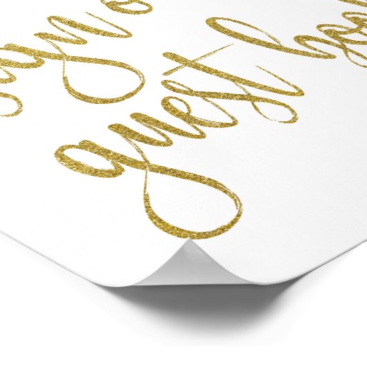 ゲストブック8x10のサインにサイン結婚して下さい ポスター (角)