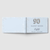 ゲストブック90th誕生日ライトブルーシルバー ゲストブック (全面)