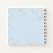 ゲストブック90th誕生日ライトブルーシルバー ノートブック (裏面)