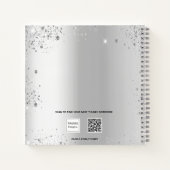 ゲストブック90th birthday silverグリッター名glam ノートブック (裏面)