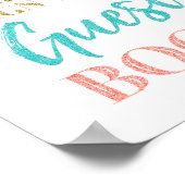 ゲストブック ウェディングサイン ゴールド ティール コーラル コンフェッティ (角)