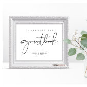 ゲストブック、ウェディングパーティーのサインにサインして ポスター