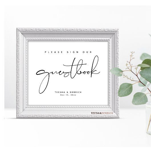 ゲストブック、ウェディングパーティーのサインにサインして ポスター