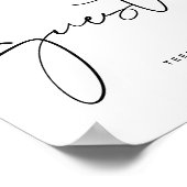 ゲストブック、ウェディングパーティーのサインにサインして ポスター (角)