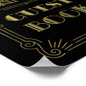 ゲストブック ウェディング サイン ゴールド ブラック 1920年代 (角)