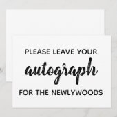 ゲストブック「オートグラフ」 招待状 (正面/裏面)