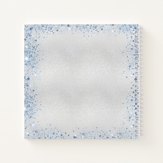 ゲストブック《キリスト教》洗礼式や命名式シルバーブルーボーイ名 ノートブック (裏面)