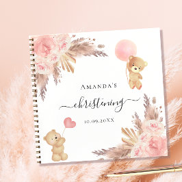 ゲストブック《キリスト教》洗礼式や命名式パンパスグラスバラテディ ノートブック