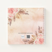 ゲストブック《キリスト教》洗礼式や命名式パンパスグラス赤面ガール ノートブック (裏面)