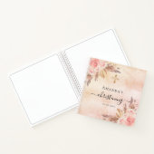 ゲストブック《キリスト教》洗礼式や命名式パンパスグラス赤面ガール ノートブック (内部)
