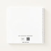 ゲストブック《キリスト教》洗礼式や命名式ホワイトブラックスクリプト ノートブック (裏面)