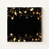 ゲストブック スイート16 ブラック ゴールド スターズ ノートブック (裏面)