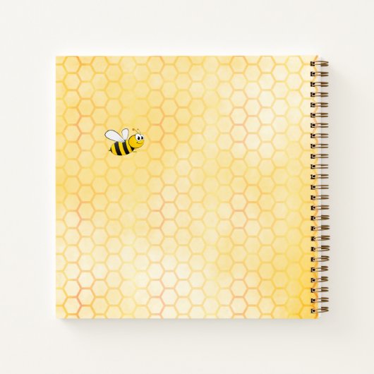 ゲストブック ハニーハチミツ蜂の巣ひまわり赤ちゃんシャワー ノートブック (裏面)