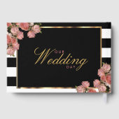 ゲストブック – バラ金ゴールド(白黒ストライプ) (裏面)