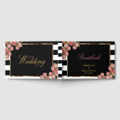 ゲストブック – バラ金ゴールド(白黒ストライプ) (全面)