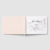 ゲストブック | パステルウォーターカラーウィスピーな葉 (全面)