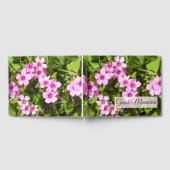 ゲストブック – ピンクの花のシャムロック (全面)