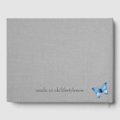 ゲストブック – フローラとバタフライデザイン (裏面)