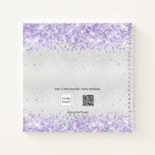 ゲストブック ブライダルシャワー シルバー ラベンダー ノートブック (裏面)