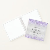 ゲストブック ブライダルシャワー シルバー ラベンダー ノートブック (内部)