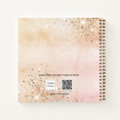 ゲストブック ブライダルシャワー パンプキン ローズゴールド 秋 ノートブック (裏面)