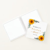 ゲストブック ブライダルシャワー ユーカリ ひまわり ノートブック (内部)