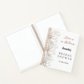 ゲストブック ブライダルシャワー ワイルドフラワー ベージュ クリーム ノートブック (内部)