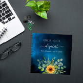 ゲストブック ベイビーシャワー ひまわり 青空 ノートブック