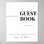 ゲストブック |モダンのミニマル看板 (正面)